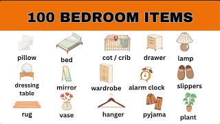 100 bedroom items vocabulary list