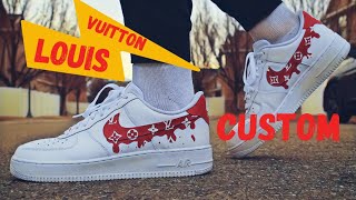 Custom LOUIS VUITTON Air Force Ones🔥