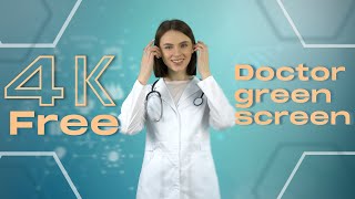 Doctor green screen free 4K footage