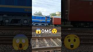 😱OMG😲 Accident Relief Train Coach Push Brand New Goods Loco Kharagpur Wag7 #shorts #indianrailways