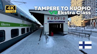 VR FINLAND INTERCITY TRAIN IC155/IC63 TAMPERE TO KUOPIO, FINLAND - EKSTRA CLASS (2024) (4K)