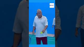 RJD Chief Lalu Prasad Yadav Plays Badminton Months After Surgery #shortvideo #viralshort #shorts