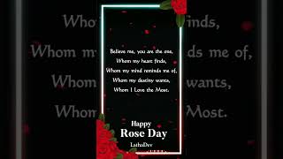 Happy Rose Day || Lovers Day Status || Happy Valentines Day