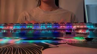 ASMR Fast Typing Mechanical Keyboard Colourful Lights RGB clicky buttons NO TALKING