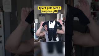 Tyler1 gets sent a surprise gift #shorts #twitch #stream #clips #tyler1 #loltyler1