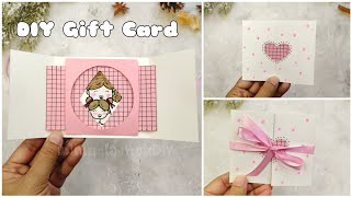 DIY Gift Card Ideas/ Easy Mother's Day Card/การ์ดวันแม่แบบง่ายๆ/แม่เนย น้องพอสDIY