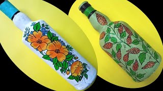 Bottle Decoration l Easy Bottle Art l Easy Bottle Painting l Bottle Art For Beginners