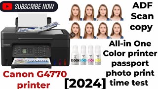 👉how to Canon G4770 WiFi All-in One Color printer Photo Speed Test print |Direct ink Cleaning|#canon