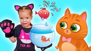 Nastya and Bubbu my virtual pet | Nastya became a cat