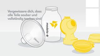 So baust du dein PersonalFit PLUS Pumpset deiner Milchpumpe Symphony von Medela einfach zusammen