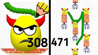 Draw to smash logic puzzle game | gameplay complete level 308-471 |