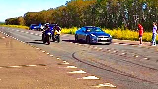 #nissangtr 750hp vs #yamahar1