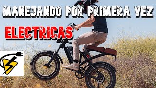 MANEJANDO POR PRIMERA VEZ BICICLETA ELECTRICA😮/ Y PASO ESTO🤣😂💥