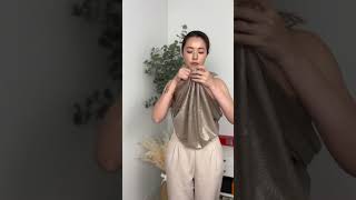 Using scarf to make top cloth. #fashionoutfit #trending #elegantstyle