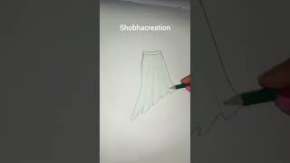 how to skirt drawing || how to draw skirt easy