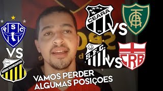 🤔 PODEMOS PERDER ALGUMAS POSIÇOES COM O DECORRER DA RODADA! 18 RODADA DA SERIE B AMERICA MG VS CEARA