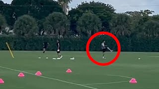 Lionel Messi works out at Inter Miami training facility