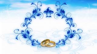 Two Wedding Rings With beautiful vector Flower in the Background