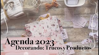 DECORA TU AGENDA CON LAZOS, TELA y COSIDOS: DIE CUTS & COMPLEMENTOS · TUTORIAL SCRAPBOOKING·JOURNAL