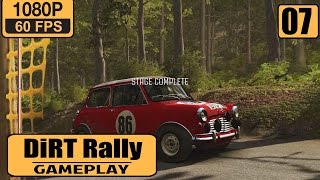 DiRT Rally gameplay walkthrough Part 7 - 1960s Baumholder ,Germany - Waldabstieg - Mini Cooper S