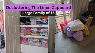 BACK TO WORK FOR DAD AND STARTING TO DECLUTTER THE LINEN CUPBOARD | Large Family of 15