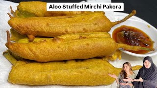 How to make tasty Aloo Stuffed Mirchi Pakora at home  🔥🔥#saasbahuaurpakwaan #youtube #food