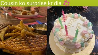 Cousin Ki Birthday 🎂 Pay dia Surprise | Flower Shop Bohat Mushkil say Mili | Vlog in Urdu Hindi