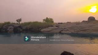 Sunset 🌇 View in Mahanadi| Near Leaning Temple of Huma | Sambalpur #whatsappstatusvideo #shorts