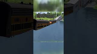 Trains vs Giant Pit – BeamNG.Drive #shorts