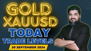 TODAY GOLD XAUUSD TRADE LEVELS | GOLD DAILY FORECAST SELL OR BUY UPDATE 20 SEP 2024 | GOLD ANALYSIS