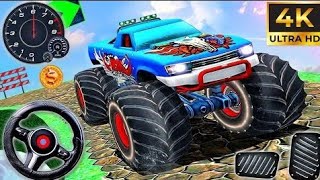 MONSTER TRUCK DRIVING  MONSTER STUNTS ANDROID GAMEPLAY