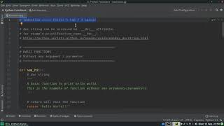 Python Functions #7.1 Basic Functions