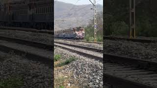 Triplets Wag7 + Twin G9 (5P) Pull Fright Towards Karjat #music #train #railway #viral #india #april