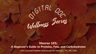 Macros 101: A Beginner's Guide to Proteins, Fats, and Carbohydrates | WEBINAR