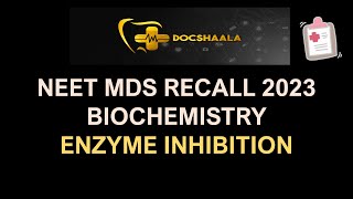 Enzyme Inhibition |Biochemistry| NEET MDS Recall 2023