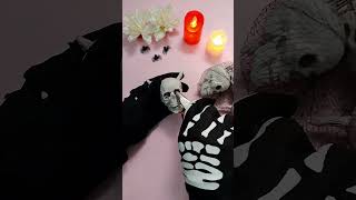 Skull Candle ♻️Recycling haloween decoration #ytshorts #shorts #short #art #halloween2024 #halloween