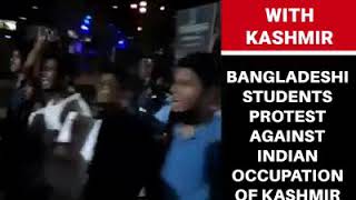 Bangladeshi students protesting against the Indian occupation of #Kashmir this evening at the Univer