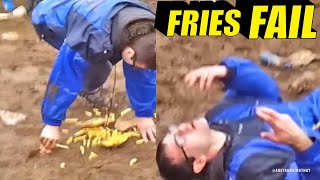 Irish Guy Falls And Drops Chips After Queing For Hours At Festival #shorts