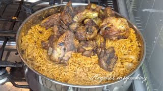 mouthwatering party jollof rice & Chicken | easy & delicious | #chickenrecipes #delicous #viral