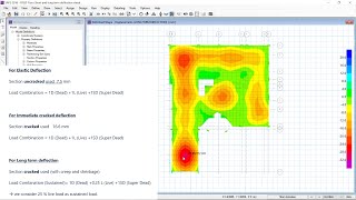 CSI SAFE - 25 Concrete Slab Short term and Long term Deflection Calculations