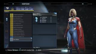 Injustice 2 Epic Gear Set Supergirl Kandorian Battle Garb