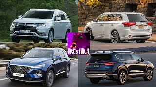 2019 Mitsubishi Outlander vs 2019 Hyundai Santa Fe (technical comparison) #Mitsubishi #Hyundai