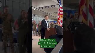 Elon Musk with USAF Airmen - #Shorts