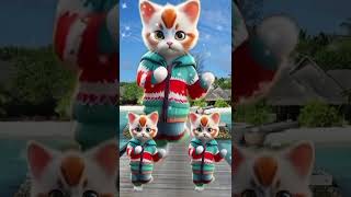 Three cat dancing video❤️❤️💞💞 #youtubeshorts #cat #shortsviral #cute #shorts #feedshorts