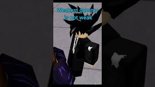 I got Destroyed by Weakest Dummy☠️/The Strongest battlegrounds #roblox #shorts #tsb #bossfight