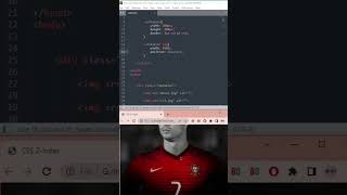 CSS Tricks | CSS Z-Index Example with messi and Ronaldo Pic