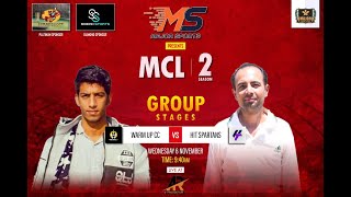 LIVE || MCL SEASON 2 || MATCH NO 9 || HIT SPARTANS V/S  WARMUP CC || AR PRODUCTION