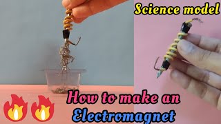 how to make an electromagnet |science model |science experiments |art and craft| beta craft