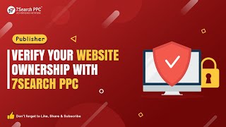 How to Add/Verify Website in 7Search PPC Publisher Account? #publisher #websiteownership #adnetwork