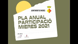 Pla anual de participació. Mieres 2021